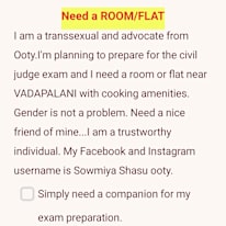Photo of Sowmiya Shasu's room