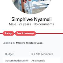 Photo of Simphiwe Nyameli's room