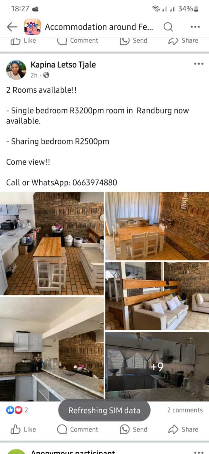 Photo of Lesego tjale's room