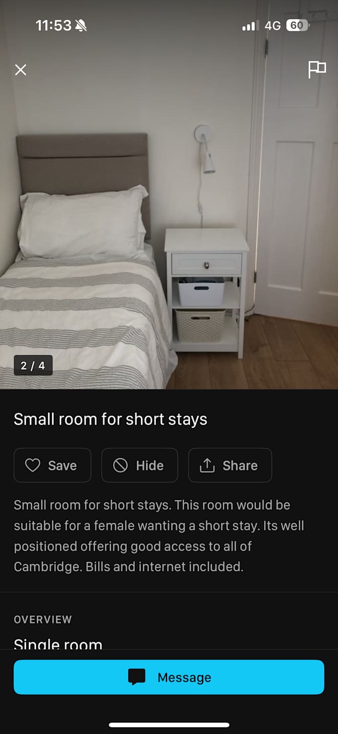 Photo of Tracey Smith's room