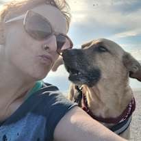 Photo of Jo Baker and Oscar